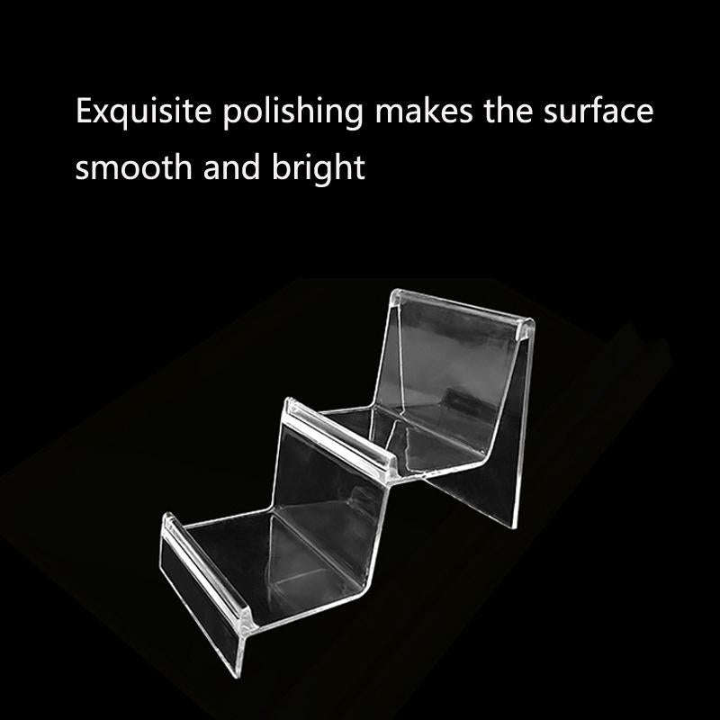 10 PCS Thickened Transparent Wallet Holder Plastic Phone Mask Display Stand Counter Display Stand...
