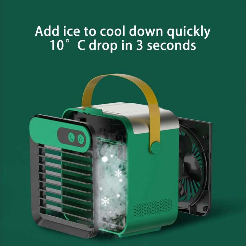 USB Mini Refrigeration And Humidification Air Conditioner Desktop Water-cooled Fan(White)