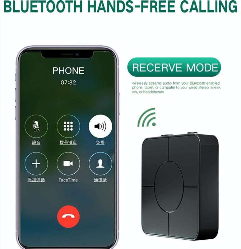 KN326 Bluetooth Audio Receiver Transmitter 5.0 Two-in-one Bluetooth Adapter for Hands-free Calls