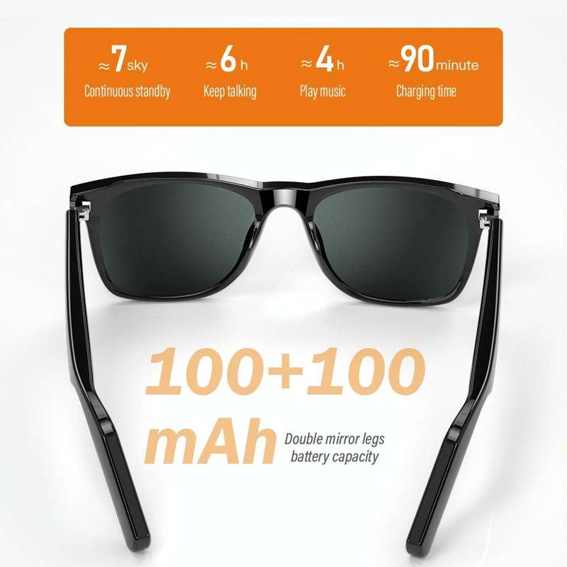 E10-C Binaural Call Smart Bluetooth Glasses Earphone(Polarized Sunglasses)
