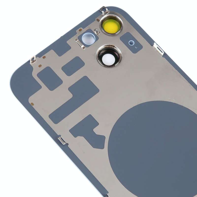 Glass Battery Back Cover with Holder for iPhone 14(Blue)