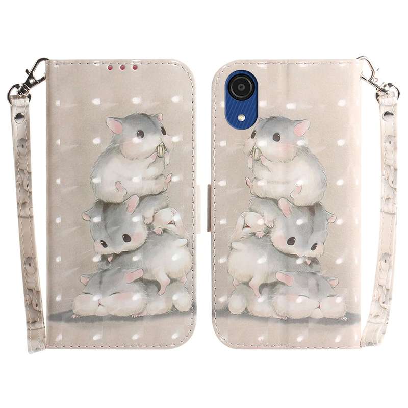 For Samsung Galaxy A03 Core 3D Colored Horizontal Flip Leather Phone Case(Squirrels)