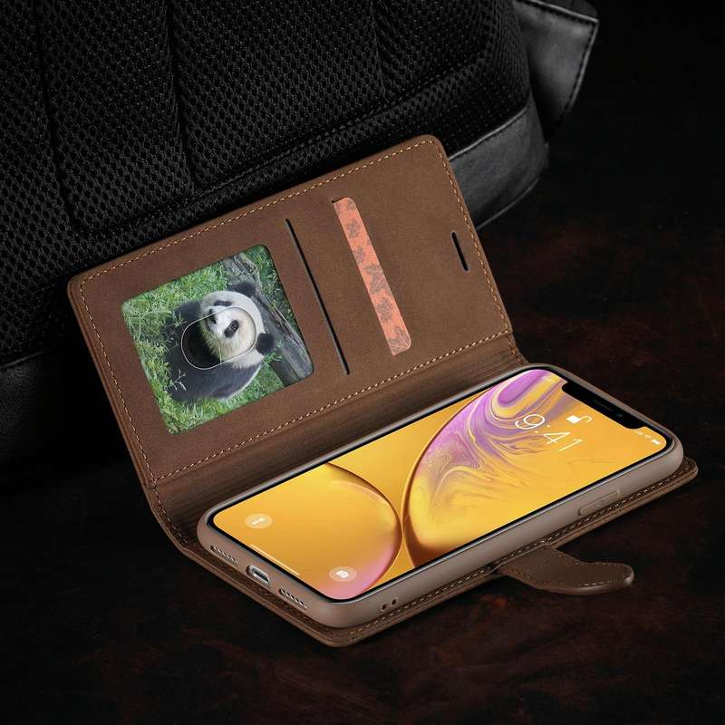 For iPhone XR Forwenw F1 Series Matte Strong Magnetism Horizontal Flip Leather Case with Holder &...