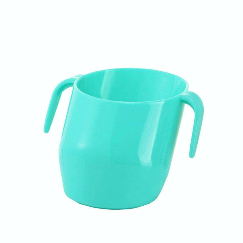 Baby Drinking Mouthwash Learning Cup Oblique Mouth Child Drinking Training Cup(Mint Green)