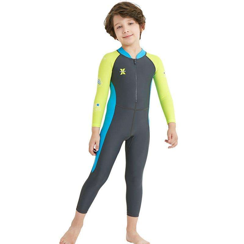 DIVE&SAIL Children Diving Suit Outdoor Long-sleeved One-piece Swimsuit Sunscreen Swimwear, Size: ...