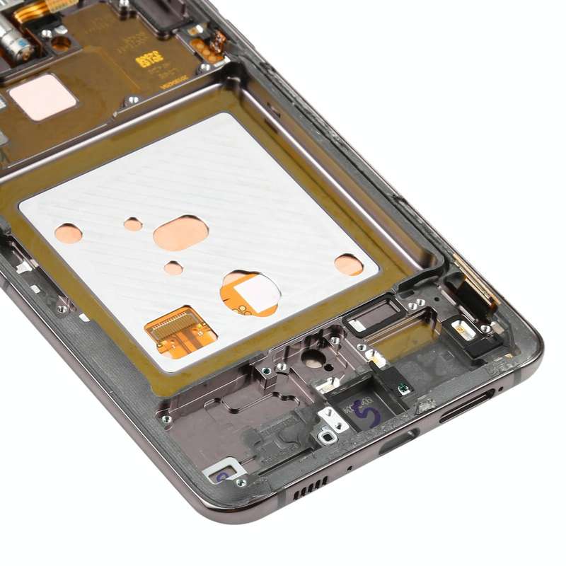 Original Super AMOLED LCD Screen for Galaxy A80 Digitizer Full Assembly with Frame (Black)