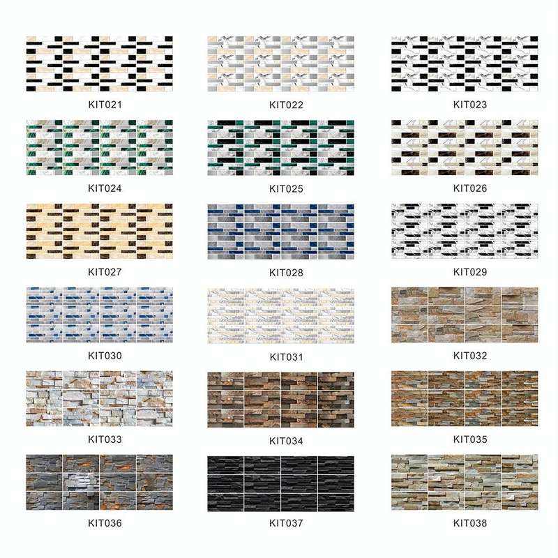 12 PCS 10 x 20cm Brick Pattern Crystal Film Glossy Tile Sticker Floor Sticker(KIT021)