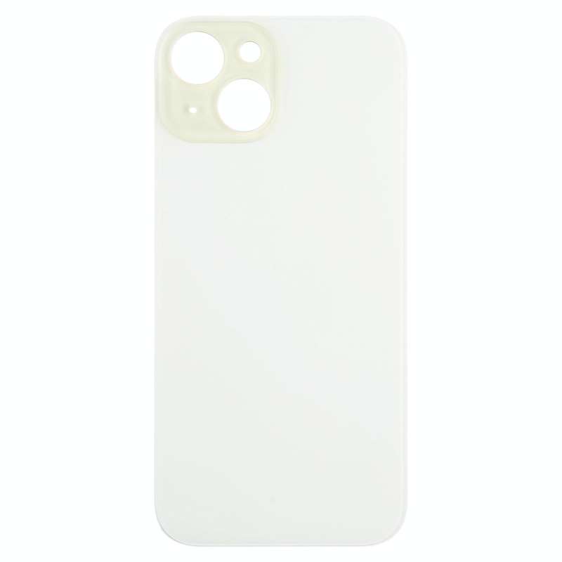 For iPhone 15 Easy Replacement Big Camera Hole Glass Back Battery Cover(Yellow)