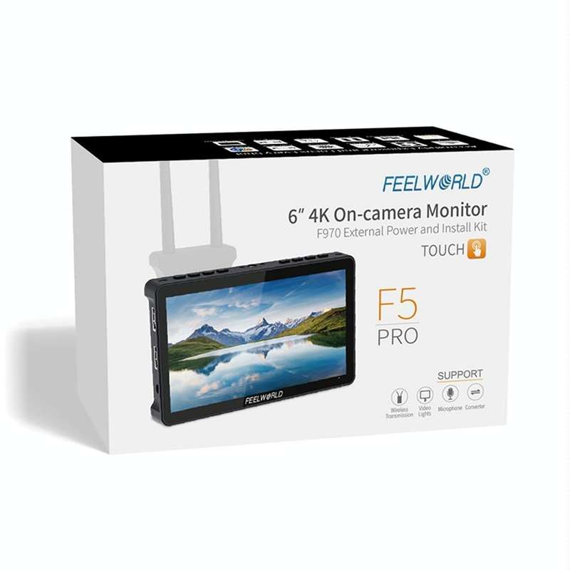FEELWORLD F5 Pro V4 6 inch Touch Screen DSLR Camera Field Monitor 3D LUT 4K HDMI Input Output Til...