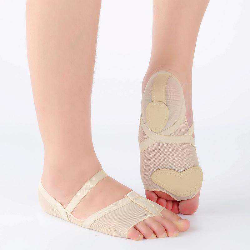 Dance Practice Shoes Soft-Soled Socks Gymnastics Foot Cover Semi-Truncated Foot Cover, Size: L (3...