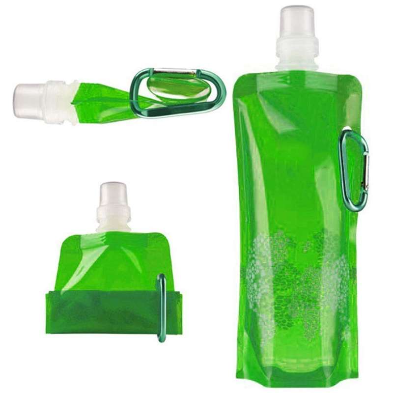0.5L Portable Ultralight Foldable Silicone Water Bag Outdoor Sports Supplies Hiking Camping Soft ...
