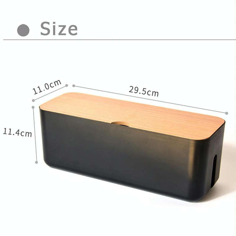 Power Cable Storage Box Case Anti-dust Charger Socket Organizer Desktop Network Line Storage Bin(...