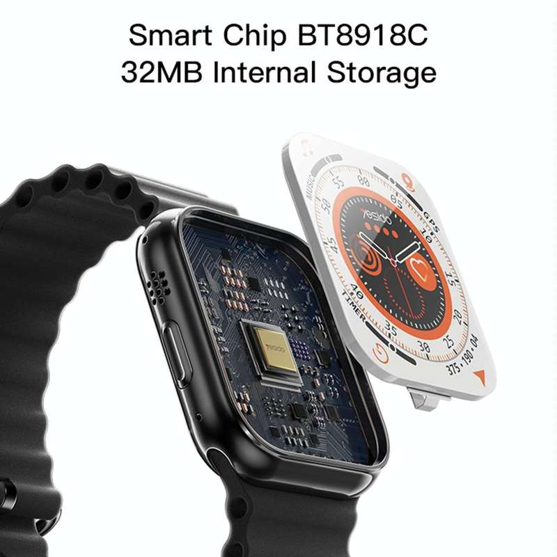 Yesido IO20 2.03 inch IP67 Waterproof Smart Watch, Support Heart Rate / Blood Oxygen Monitoring(B...
