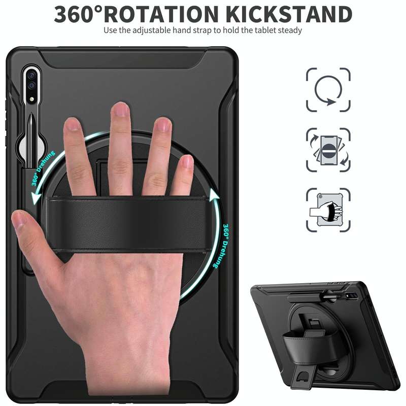 For Samsung Galaxy Tab S8 Ultra Shockproof TPU + PC Tablet Case(Black)
