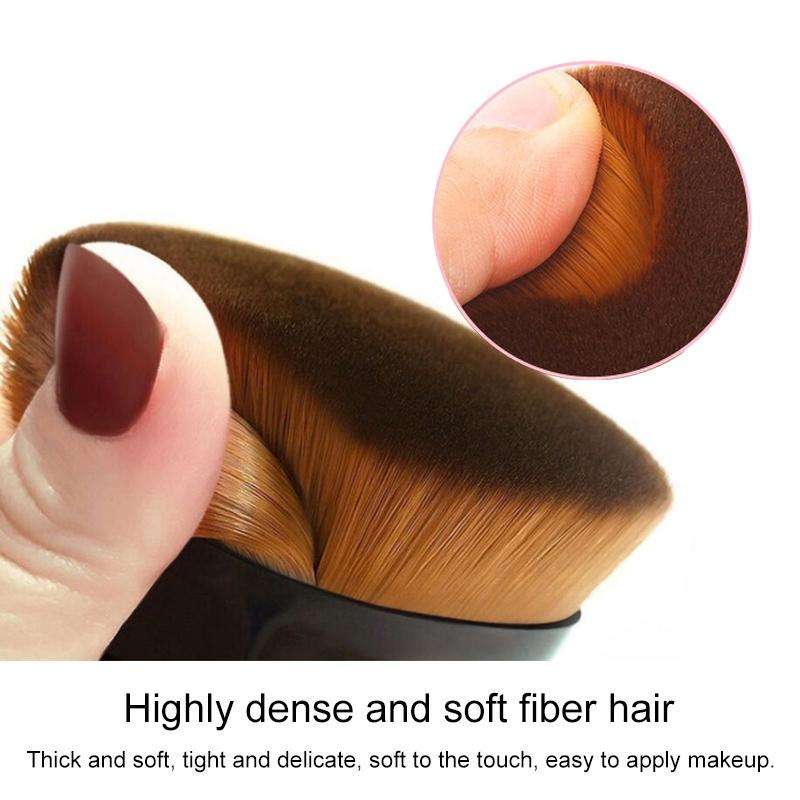 Petal Foundation Brush BB Cream Makeup Brushes Loose Powder Brush Flat Kit Pincel Maquiagem(Black)