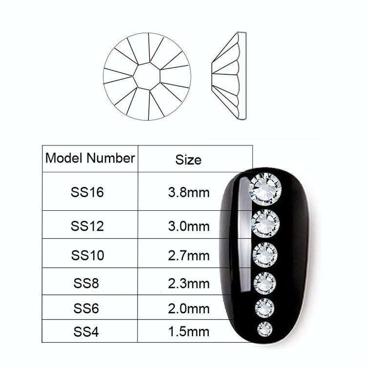 Nail Flat-back AB Crystal Strass 3D Charm Gems DIY Manicure Nail Art Decorations(01)