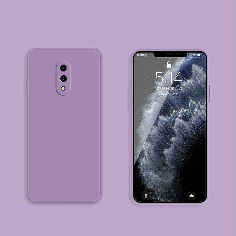 For OnePlus 7 Solid Color Imitation Liquid Silicone Straight Edge Dropproof Full Coverage Protect...