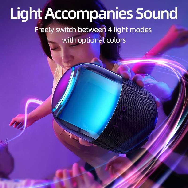 JOYROOM JR-ML05 Portable RGB Wireless Bluetooth Speaker(Black)