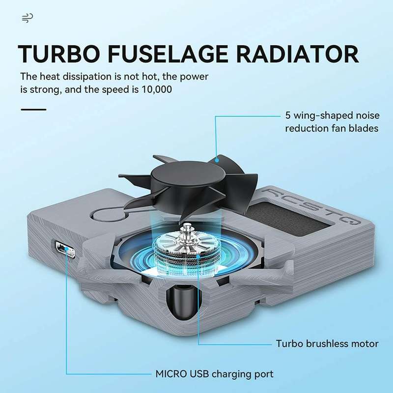 For DJI Mini 3 Pro RCSTQ Flight Fuselage Radiator Cooling Fan Drone Accessories(As Show)