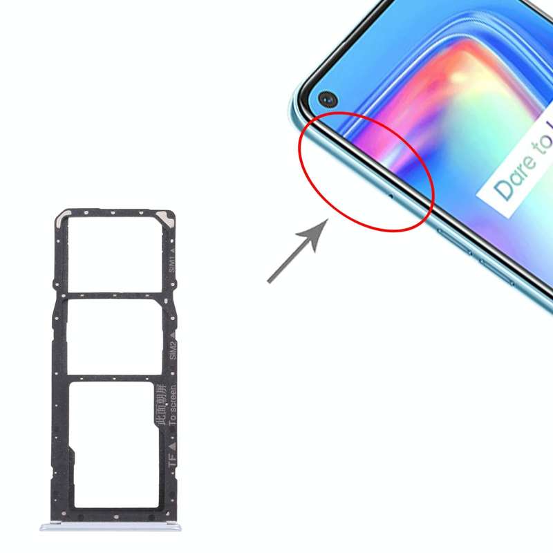 For OPPO Realme 7 (Asia) RMX2151, RMX2163  SIM Card Tray + SIM Card Tray + Micro SD Card Tray (Wh...