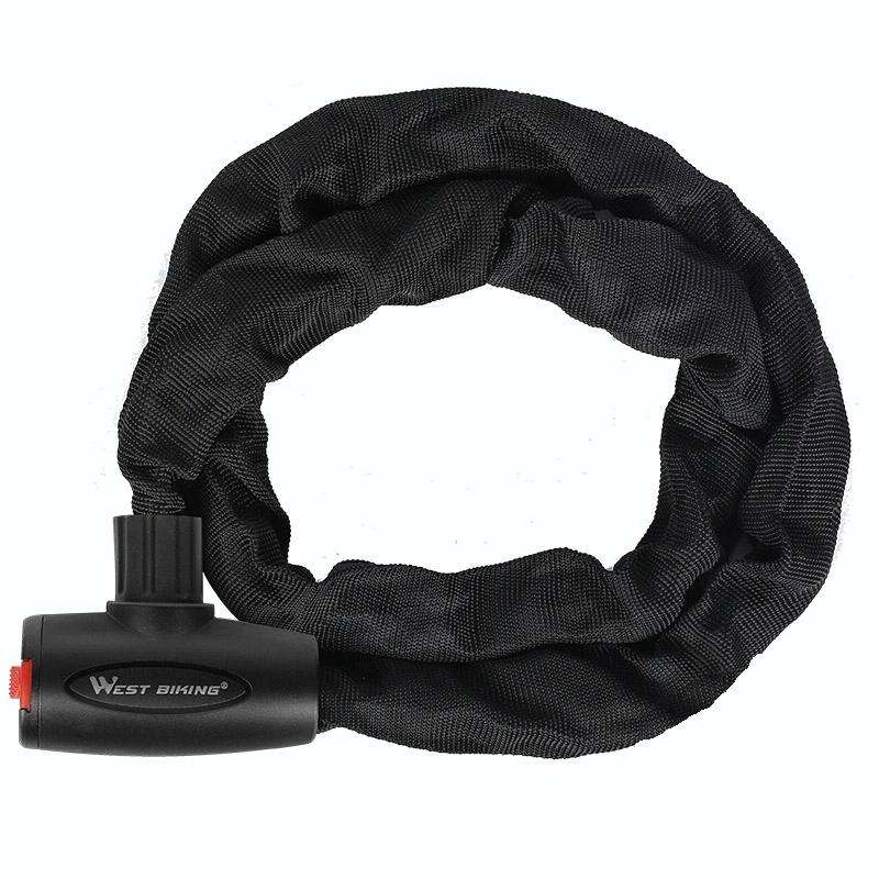 WEST BIKING 0705042 Bicycle Anti-Theft Key Lock Mountain Bike Motorcycle Chain Lock, Specificatio...