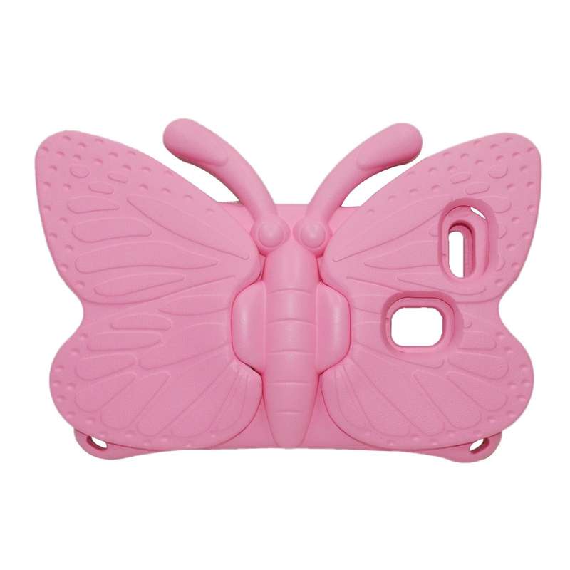 For Samsung Galaxy Tab A9 8.7 X110/X115 Butterfly Bracket Kids EVA Shockproof Tablet Case(Pink)