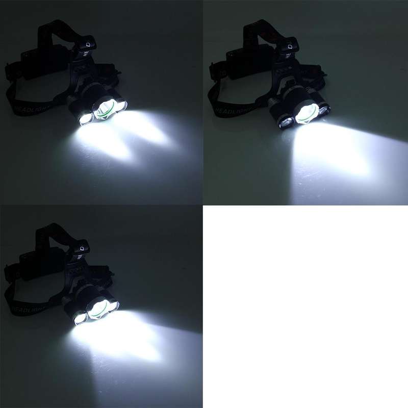 LED Headlamp High Power Bright Headlight , 3 CREE T6 with Charger, NO Including Batteries
