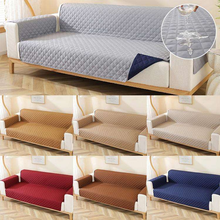 Double-sided Waterproof Pet Cushion Diamond Pattern Sofa Cover, Size:130x196cm(Navy Blue)