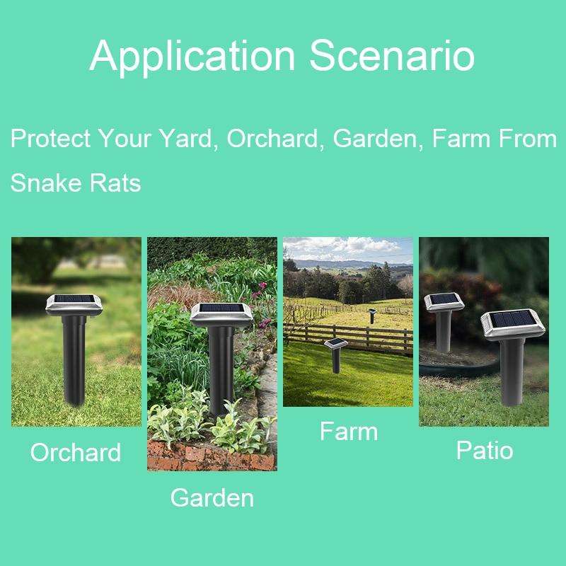 SJZ038 Outdoor Waterproof Solar Ultrasonic Rat Repeller Ultrasonic Animal Repeller, Color: Green