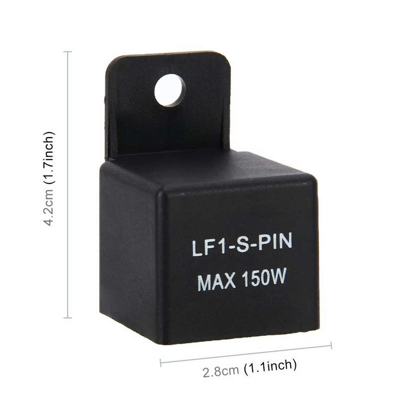 Universal 2 Pin Motorcycles LED Light Turn Flasher Relay Signal Rate Control Hyper Flash