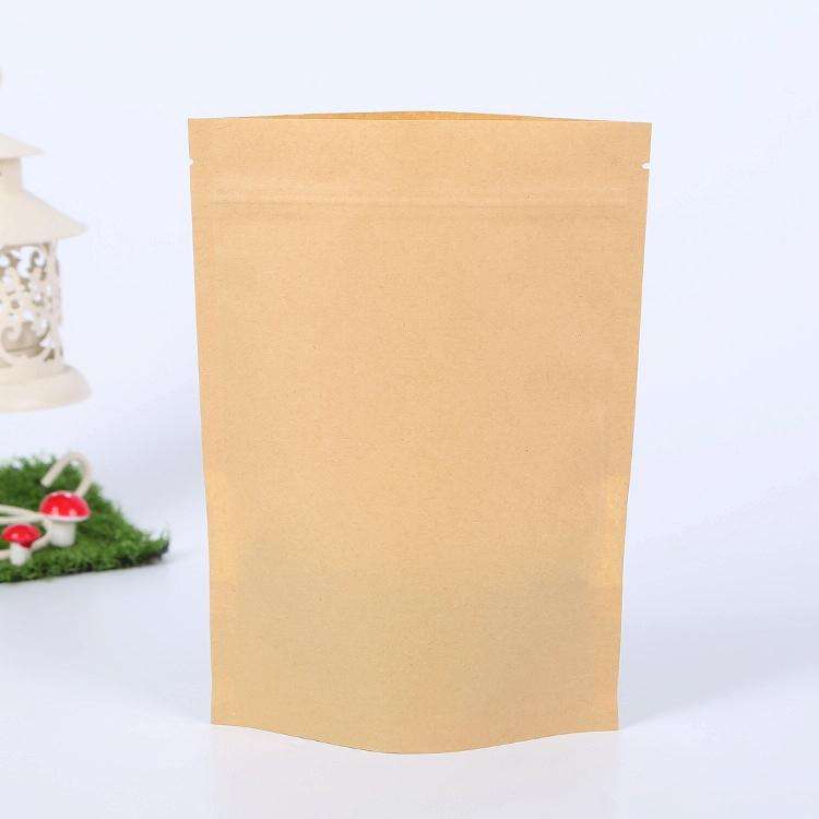 50 PCS Zipper Self Sealing Kraft Paper Bag with Window Stand Up for Gifts/Food/Candy/Tea/Party/We...