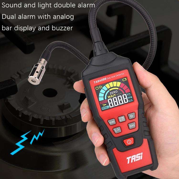 TASI Combustible Gas Detector Natural Gas Flammable Alarm Leak Detector, Specification: TA8408A