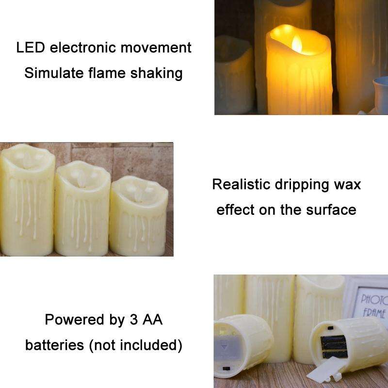 LED Electronic Candle Lights Halloween Christmas Decoration Props, Size: 7.5x15cm(Plastic Tears C...