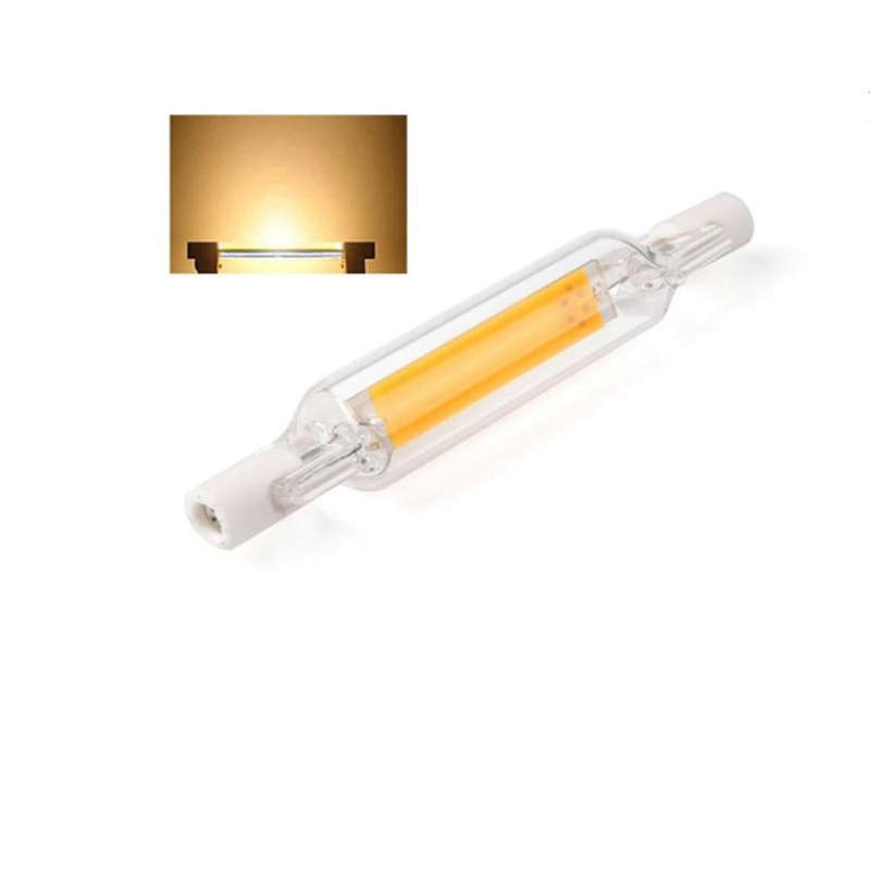 R7S 5W COB LED Lamp Bulb Glass Tube for Replace Halogen Light Spot Light,Lamp Length: 78mm, AC:22...