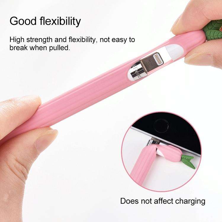 For Apple Pencil 2 Contrasting Color Mint Leaf Silicone Non-slip Protective Cover(Green)