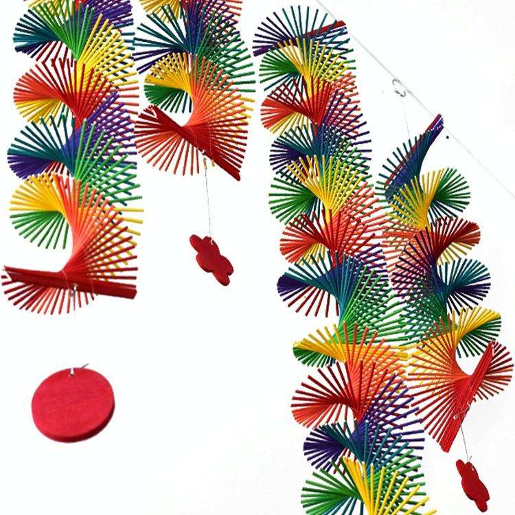 Classroom Wall Hanging Curtain Color Rotation Wind Turn, Size: 90x12cm