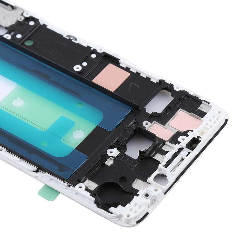 For Galaxy C7 Front Housing LCD Frame Bezel (White)