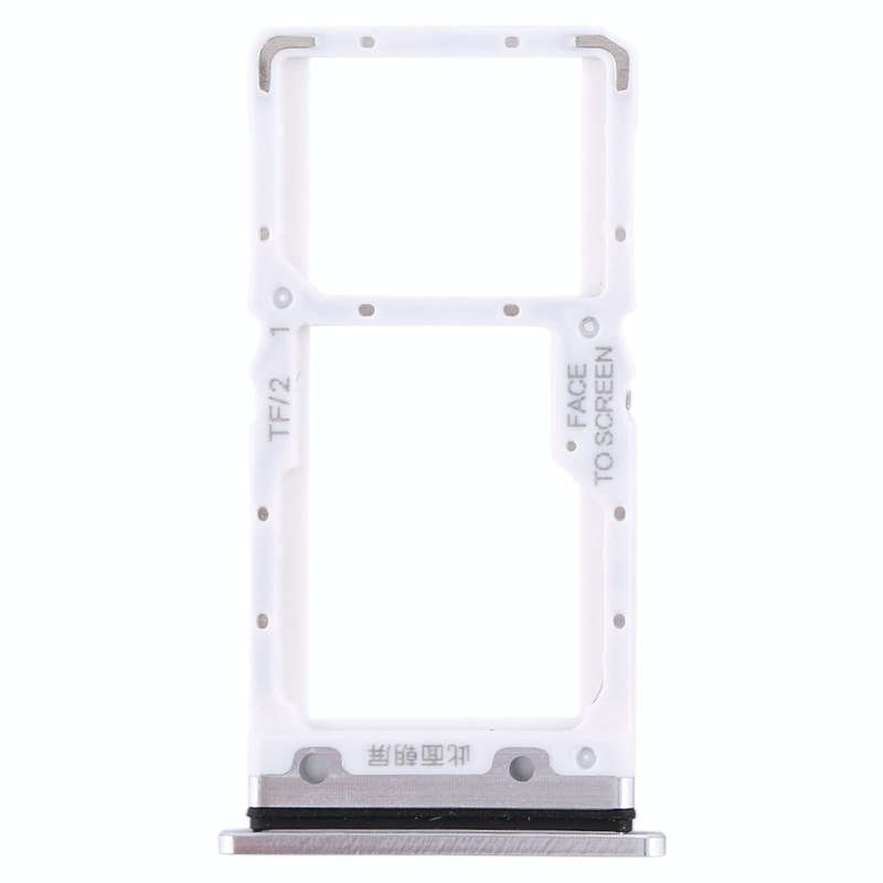SIM Card Tray + SIM Card Tray / Micro SD Card Tray for Xiaomi Mi CC9 (Silver)