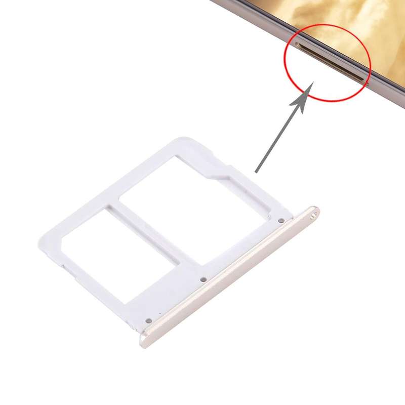 For Galaxy C7 / C7000 SIM Card Tray + Micro SD / SIM Card Tray (Gold)