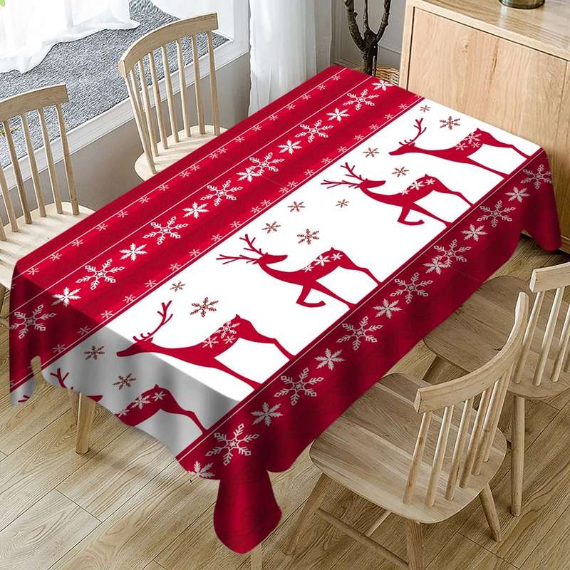 Household Rectangular Tablecloth Christmas Dining Coffee Table Cloth Decoration, Size:140x140cm(C...