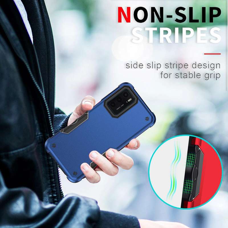 For OPPO A16 Non-slip Armor Phone Case(Mint Green)