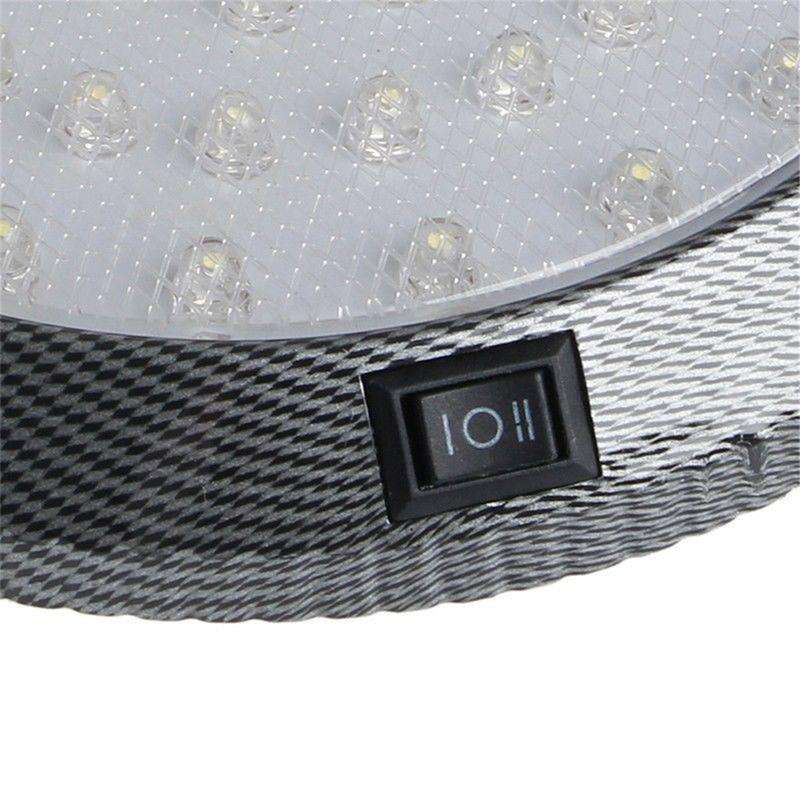 12V 46 LED Roof Light Camper Van Caravan Motor Home Boat White Light with ON / OFF Switch
