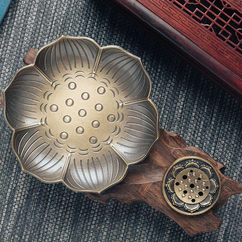 Plum Blossom Carved Incense Plate Incense Stick Suitable for Vertical Incense Burner Incense Hold...