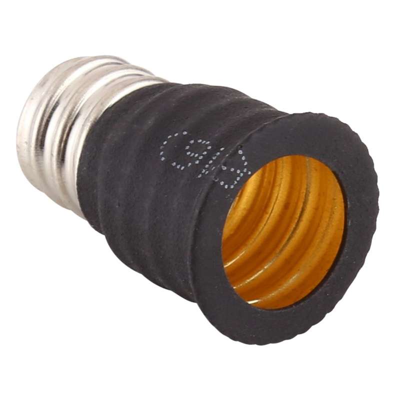 E12 to E14 Light Lamp Bulbs Adapter Converter (Black)