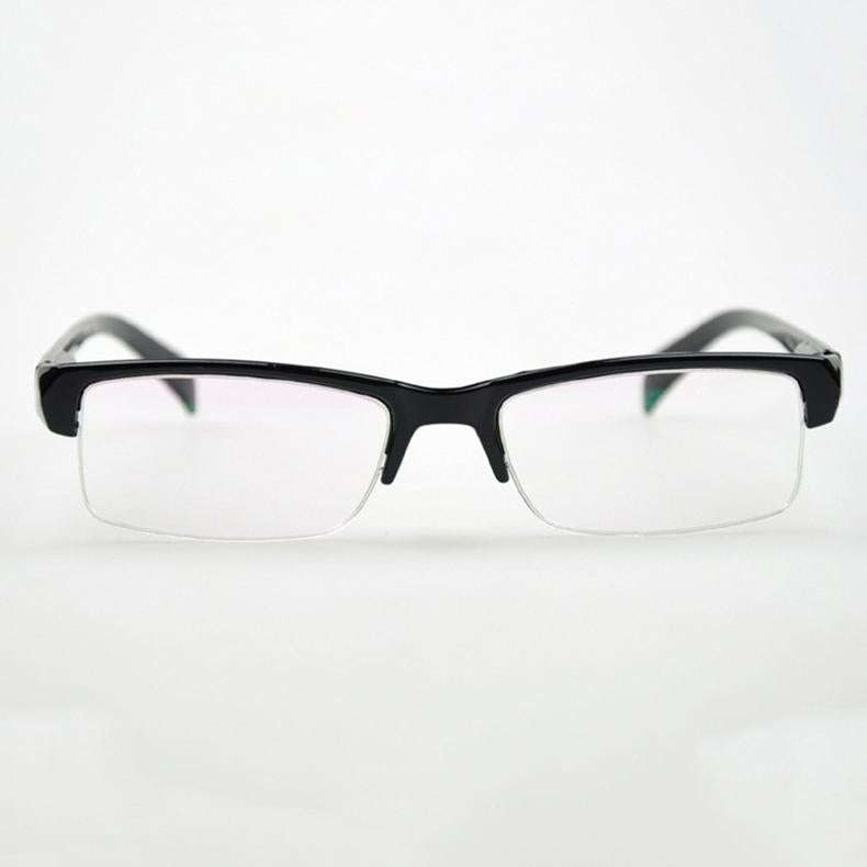 Women Men Half Frame Myopia Glasses HD AC Green Film Lens Myopia Eyeglasses(-1.00D)