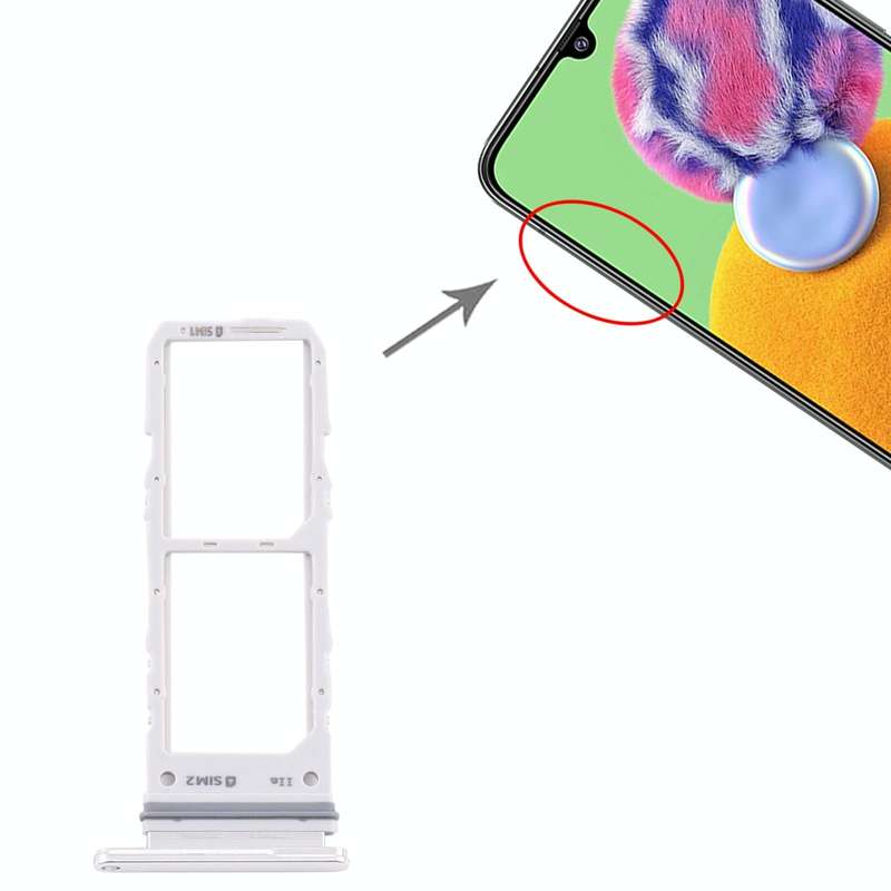 For Samsung Galaxy A90 5G SM-A908 SIM Card Tray + SIM Card Tray (Silver)