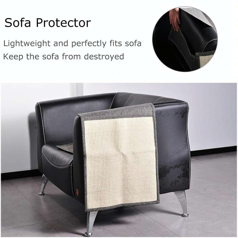 Natural sisal pet cat scratch board cat scratch pad sofa protector(Beige Handrail Pad)