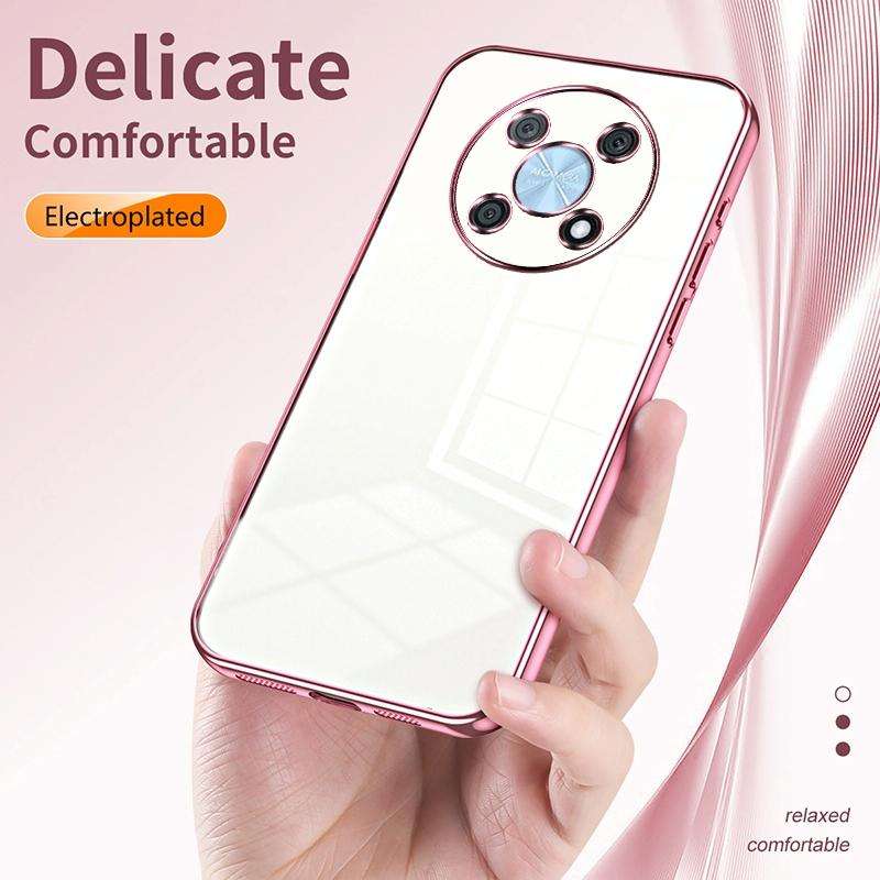 For Huawei nova Y90 / Enjoy 50 Pro Transparent Plating Fine Hole Phone Case(Purple)