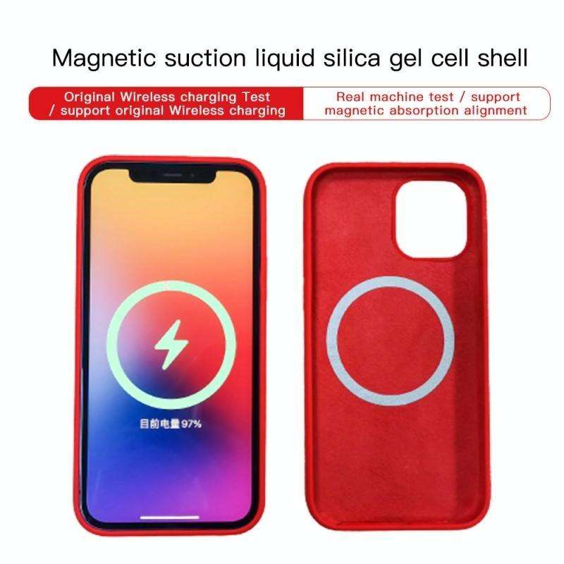For iPhone 15 MagSafe Liquid Silicone Full Coverage Phone Case(White)