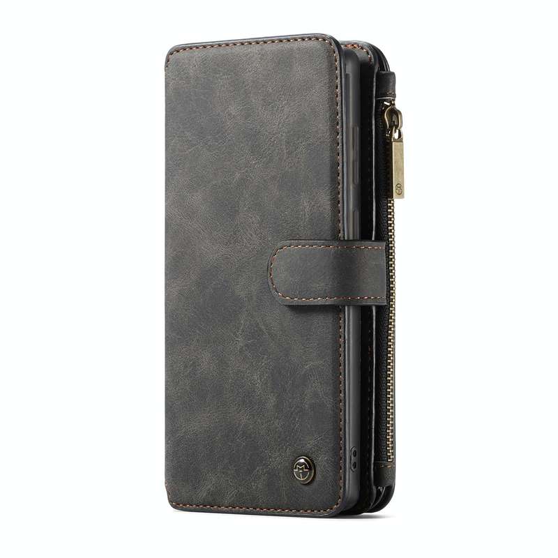 For Samsung Galaxy S22 Ultra 5G CaseMe-007 Detachable Multifunctional Leather Phone Case(Black)